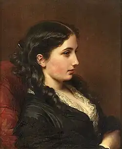 Tânără din profil, de Franz Xaver Winterhalter, 1862