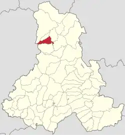 Localizare în cadrul județului