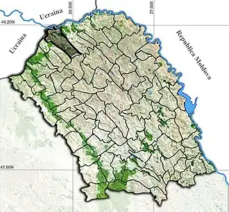 Amplasarea în cadrul județului