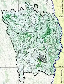 Amplasarea în cadrul județului