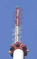 Antenă turnichet de emisie, pentru staţii de emisie de televiziune în banda inferioară VHF, Germany.