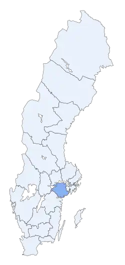 Poziția regiunii Södermanlands län