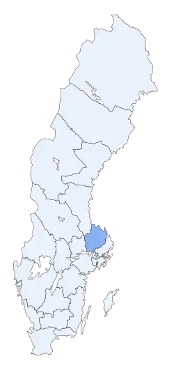 Poziția regiunii Uppsala län