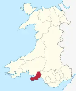 Poziția regiunii City of Swansea