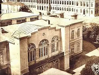 Muzeul Municipiului București (aka Palatul Suțu, Bulevardul Ion C. Brătianu nr. 2), așa cum arăta inițial, de Conrad Schwink și Johann Veit, 1833–1835