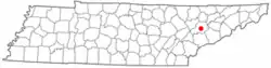 Location within the U.S. state of Tennessee.