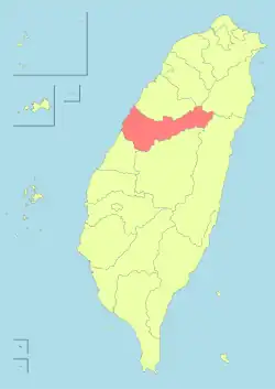 Poziția localității Taichung