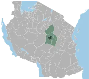 Poziția localității Dodoma