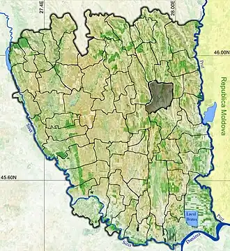 Poziția localității Târgu Bujor