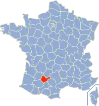 Poziția regiunii Tarn-et-Garonne