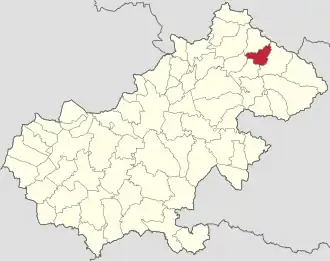 Localizare în cadrul județului