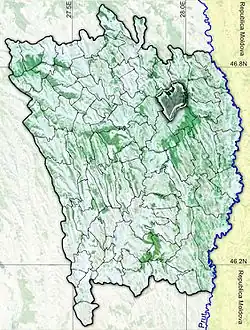 Localizarea în cadrul județului