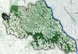 Amplasarea în cadrul județului