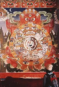 Mandala aflată în apropierea mănăstirii Tawang.