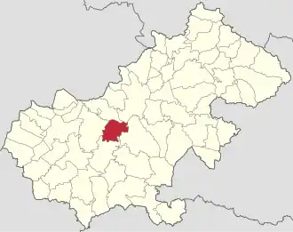 Localizare în cadrul județului