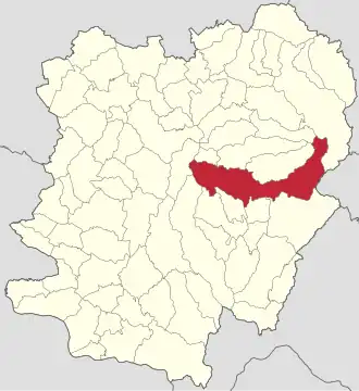 Amplasarea în cadrul județului