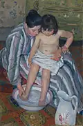 Mary Cassatt, Baia Copilului (Baia), 1893, ulei pe pânză, Art Institute of Chicago