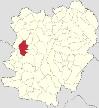 Amplasarea în cadrul județului