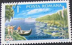 Timbru poștal cu Delta Dunării
