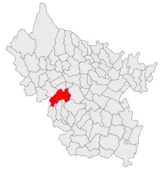 Poziția localității Tisău