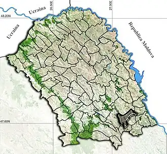 Amplasarea în cadrul județului