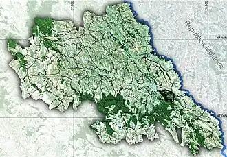 Amplasarea în cadrul județului