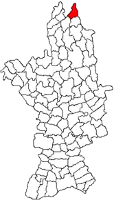 Amplasarea în cadrul județului