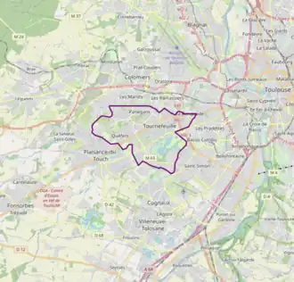 Poziția localității Tournefeuille