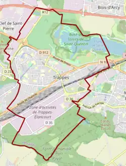 Poziția localității Trappes