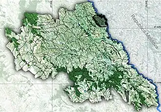 Amplasarea în cadrul județului