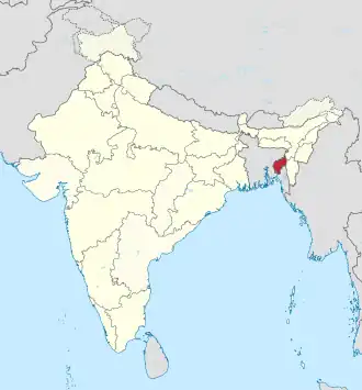 Poziția localității Tripura