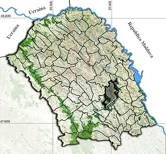 Amplasarea în cadrul județului