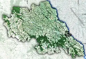 Amplasarea în cadrul județului