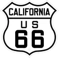 Indicator de drum Route 66 în California