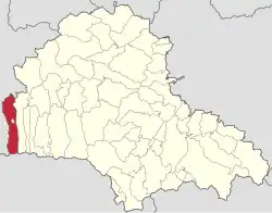 Localizarea în cadrul județului