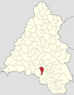 Localizare în cadrul județului