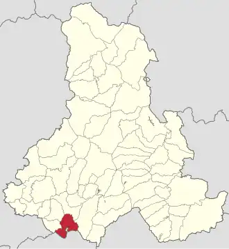 Localizare în cadrul județului