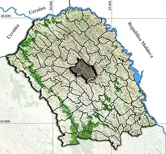 Amplasarea în cadrul județului