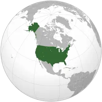 Localizarea Statelor Unite ale Americii