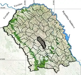 Amplasarea în cadrul județului