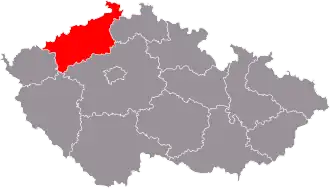 Poziția regiunii Ústí nad Labem