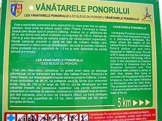Vânătările Ponorului (panoul informativ)