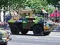 Un vehicul VAB francez, unul dintre cele mai comune TBT-uri pe roţi.