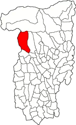 Amplasarea în cadrul județului