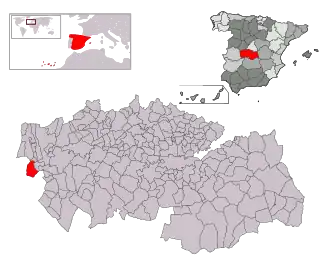 Poziția localității Valdeverdeja