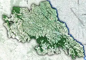 Amplasarea în cadrul județului