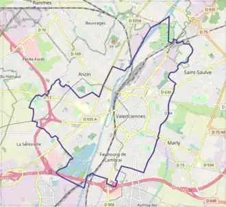 Poziția localității Valenciennes