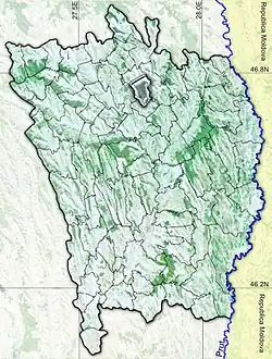 Localizarea în cadrul județului