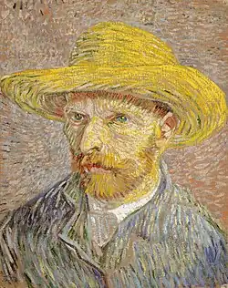 Vincent Van Gogh, Autoportret cu pălărie de paie (1887)