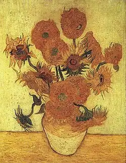 Vază cu cincisprezece flori (Arles, ianuarie 1889). Sompo Japan Museum of Art, Tokyo, Japonia.